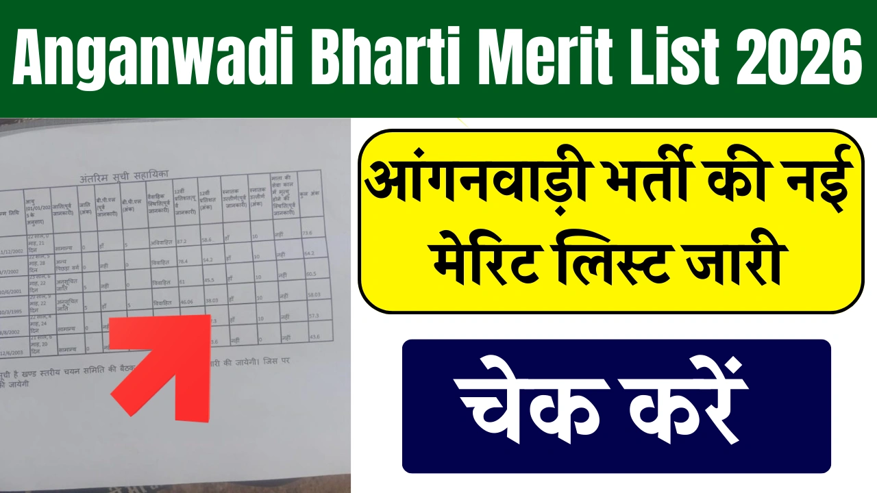 Anganwadi Bharti Merit List 2026